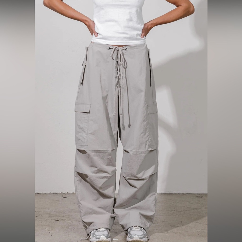 LOCAL EUROPEAN PARACHUTE PANT GREY NWT